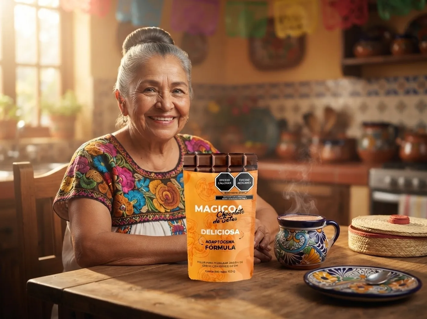Mujer preparando su Magicoa en casa
